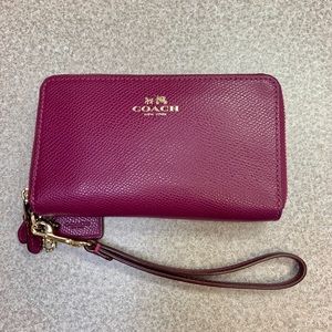 Coach F54011 Double Zip Phone Wallet Wristlet